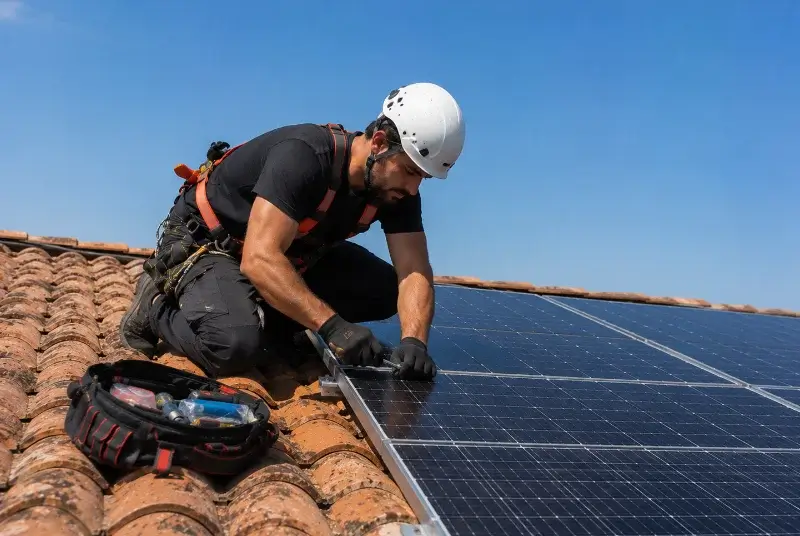 Maintenance et monitoring de panneaux solaires à Vercheny