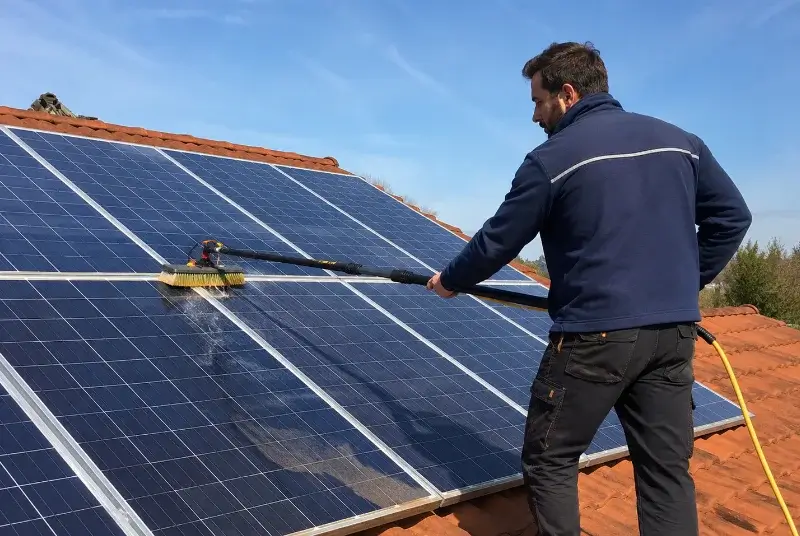 Nettoyage et entretien de panneaux solaires à Vercheny